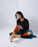 Tightology | Premium Long Socks Merino Wool | Paprika Dotty