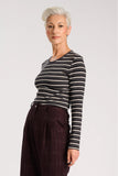 Olga de Polga | Ella Striped Top | Black