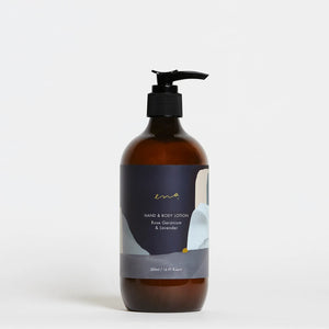 Ena | Hand & Body Lotion 500ml Rose Geranium & Lavender