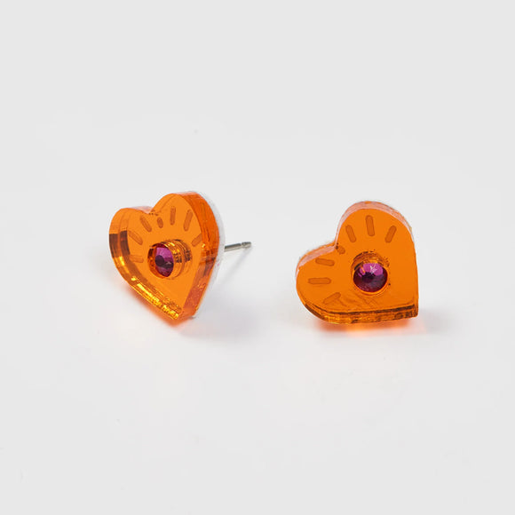 Martha Jean | Eye Heart Stud Earrings