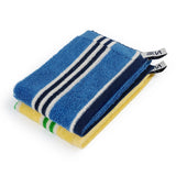 Sophie Home | Striped Terry Towelling Face Cloth 2 Pack | Cobalt
