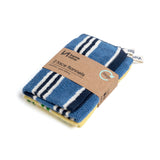 Sophie Home | Striped Terry Towelling Face Cloth 2 Pack | Cobalt