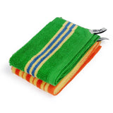 Sophie Home | Striped Terry Towelling Flannel 2 Pack | Green