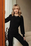 Frock Me Out | Goddess Bell Sleeve Top | Black Lurex