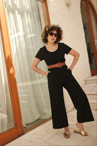 Frock Me Out | Stretch Jersey Jumpsuit | Black