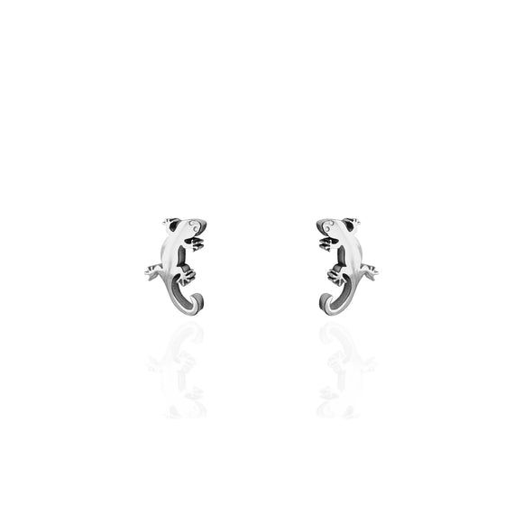 Originals Lab | Silver Gecko Stud Earrings