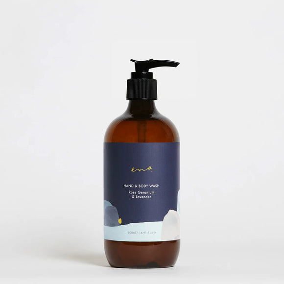 Ena | Hand & Body Wash | Rose Geranium & Lavender 500ml