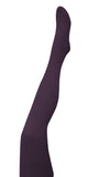 Tightology | Herringbone Merino Wool Tights | Plum