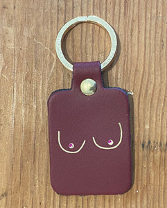 Ark Colour Design | Boobs Key Fob | Oxblood