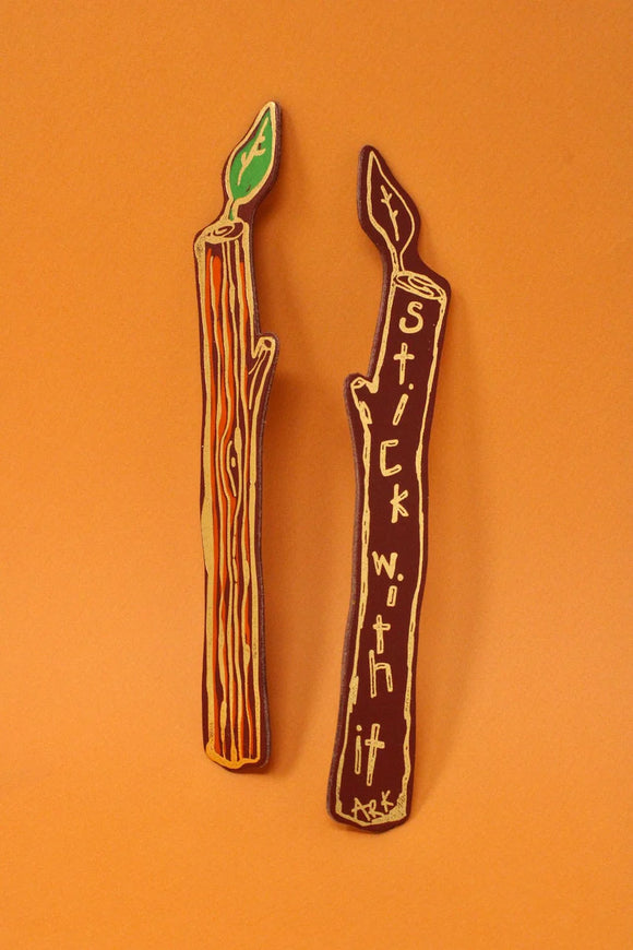 Ark Colour Designs | Stick With It Bookmark | Brown