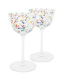 Kip & Co | Party Speckle Coupe Glass 2 piece Set