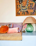 Kip & Co | Velvet Pea Cushion | Marmalade
