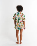 Kip & Co | Organic Cotton Short Sleeve Shirt & Short Pyjama Set | Bouquet Beauty
