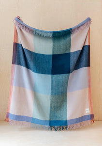 TBco | Recycled Wool Blanket in Apricot Frame Check