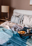 TBco | Recycled Wool Blanket in Apricot Frame Check