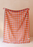 TBco | Recycled Wool Blanket in Orange Gingham