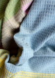 TBco | Recycled Wool Blanket in Green Waffle Block Check