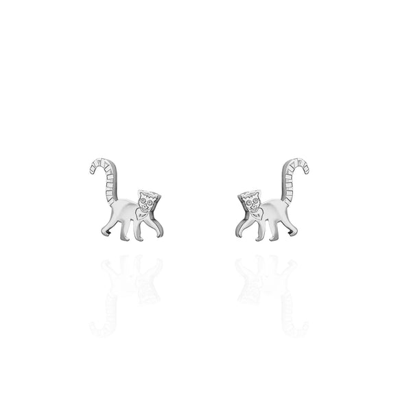 Originals Lab | Silver Lemur Stud Earrings