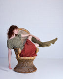 Tightology | Long Rib Merino Wool Socks | Khaki