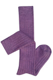 Tightology | Long Rib Merino Wool Socks | Mauve