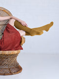 Tightology | Long Rib Merino Wool Socks | Mustard