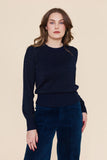 Frock Me Out | Long Sleeve Lurex Knit Jumper | Navy