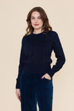 Frock Me Out | Long Sleeve Lurex Knit Jumper | Navy