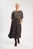 Olga de Polga | Milwaukee Fiesta Skirt Charcoal | Slub Linen
