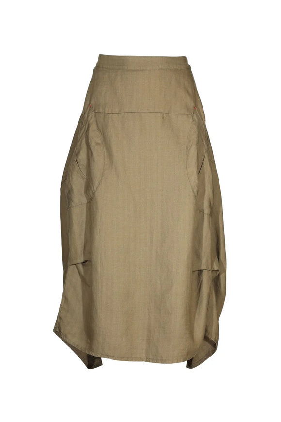 Olga de Polga | Milwaukee Solenne Skirt | Khaki Linen