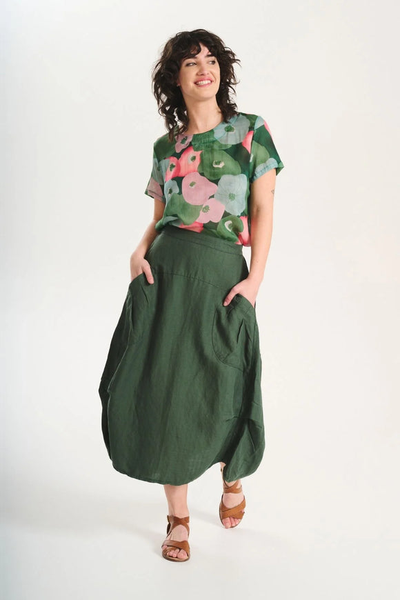 Olga de Polga | Milwaukee Solenne Skirt | Sage Linen