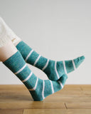 Nishiguchi Kutsushita | Oslo Mohair Wool Border Sock