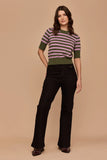 Frock Me Out | Stripe Knit | Green and Disco Lilac