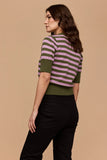 Frock Me Out | Stripe Knit | Green and Disco Lilac