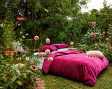 Kip & Co | Ocean Velvet Quilt Cover | Anemone