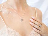 SGS Jewellery | Butterfly Sterling Silver & Garnet Necklace
