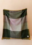 TBco | Recycled Wool Blanket in Green Frame Check