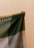 TBco | Recycled Wool Blanket in Green Frame Check
