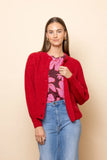 Frock Me Out | Chunky Knit Cardigan | Red