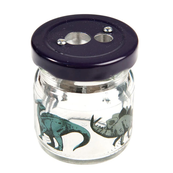 Rex London | Glass Jar Pencil Sharpener | Dinosaurs