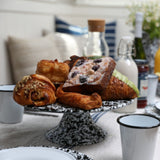 Crow Canyon | Splatter Enamelware Cake Stand | Black