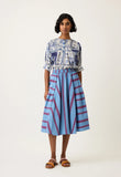 Nancybird | Eula Skirt | Raspberry Stripe