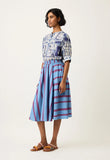 Nancybird | Eula Skirt | Raspberry Stripe