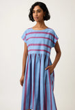Nancybird | Tathra Dress | Raspberry Stripe