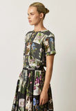 Nancybird | Apollo Tee | Charcoal Archive Floral