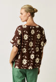 Nancybird | Dolman Top | Ochre Flower