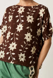 Nancybird | Dolman Top | Ochre Flower