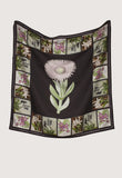 Nancybird | Silk Scarf | Charcoal Archival Floral