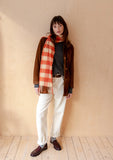 TBco | Lambswool Scarf | Orange Gingham
