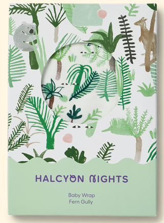 Halcyon Nights | Baby Wrap Swaddle | Fern Gully