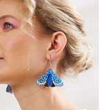 Martha Jean | Moth Earrings Indigo